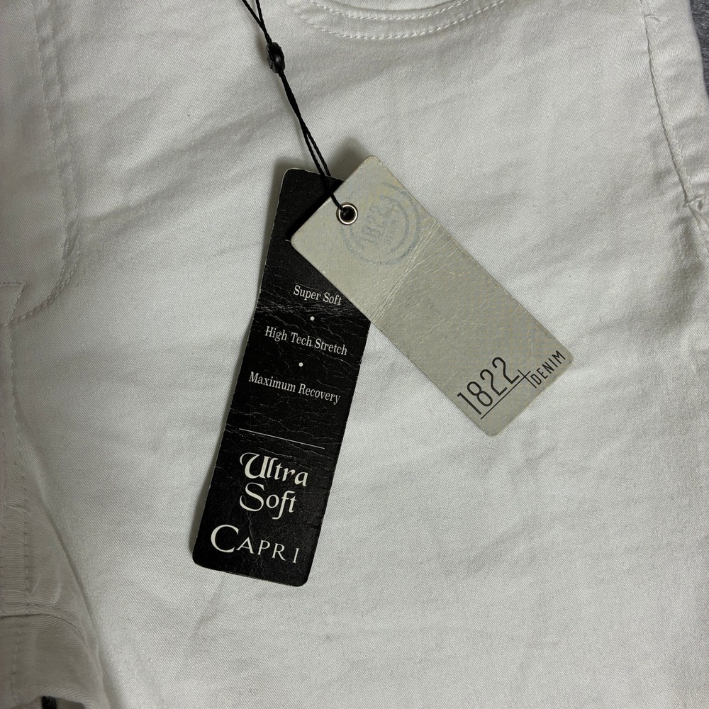 1822 Denim Womens 16 35x17 Capri Jean Shorts White Stretch NWT - Picture 4 of 8